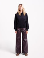 Jean large taille haute FLEURE PU