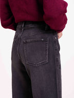 Jean large taille haute FLORA STRASS