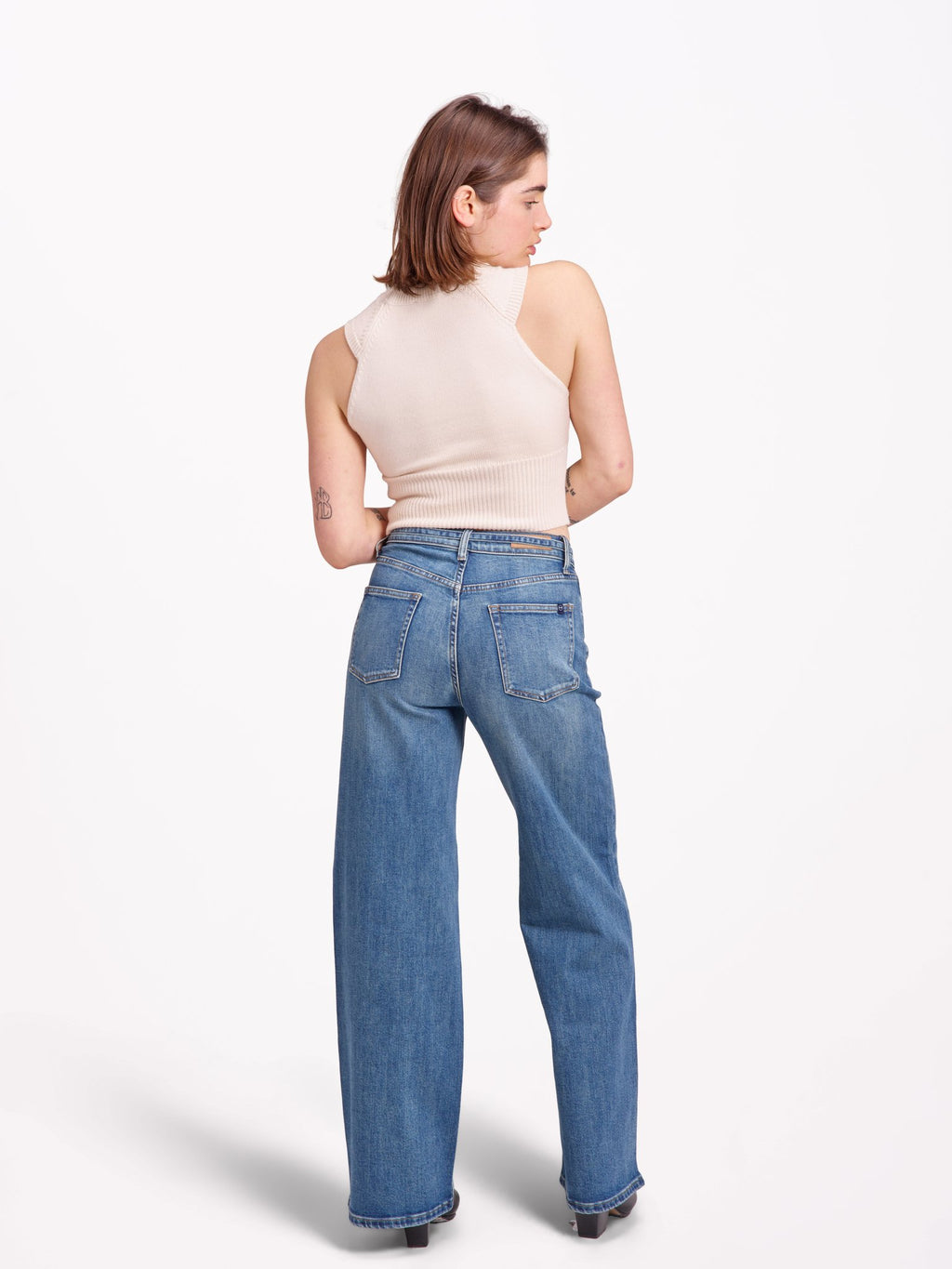 Jean large FLORA STRASS