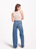 Jean large FLORA STRASS