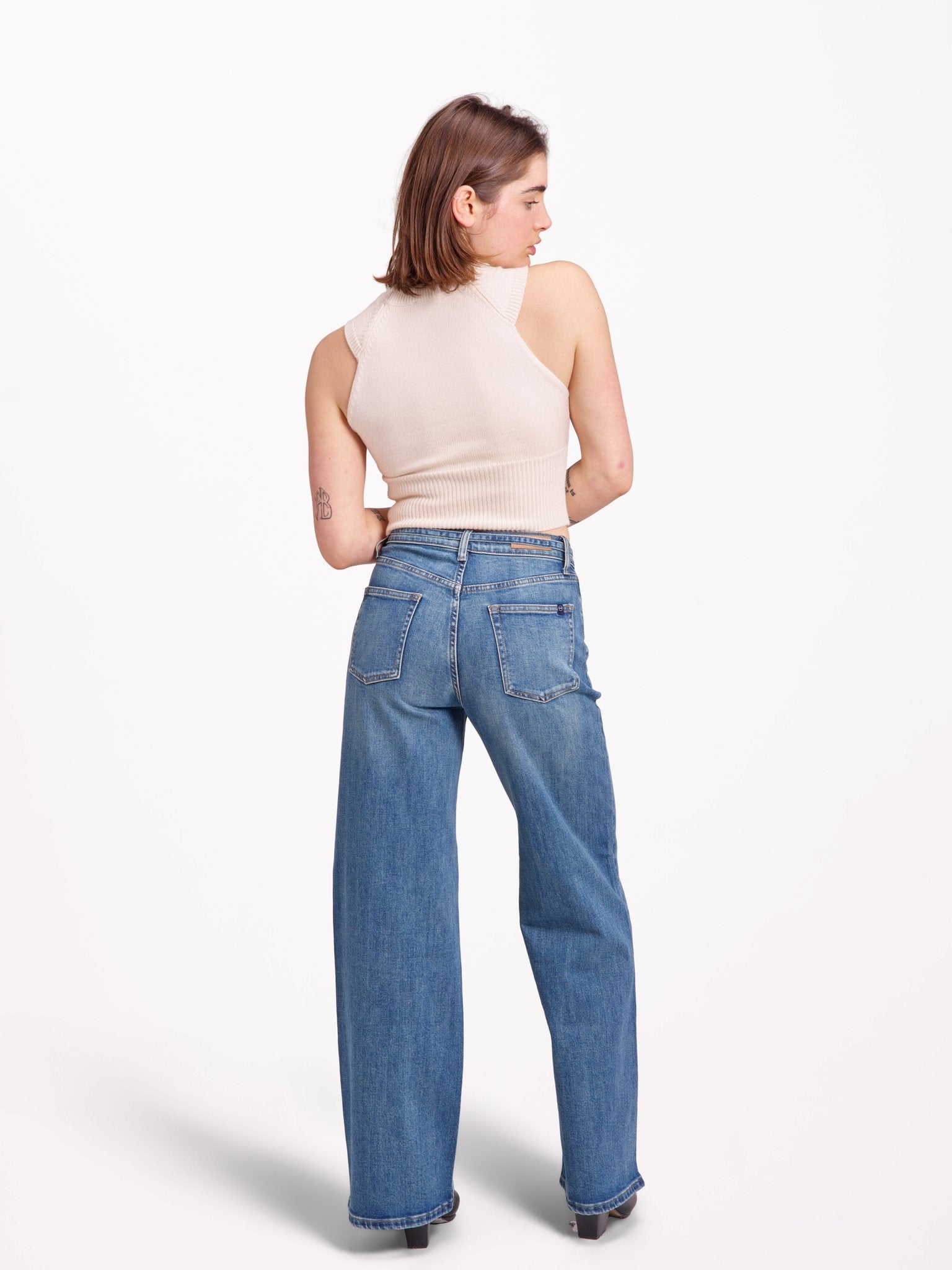Jean large FLORA STRASS