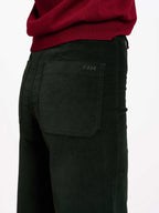 Pantalon évasé en velours ras FAUVE