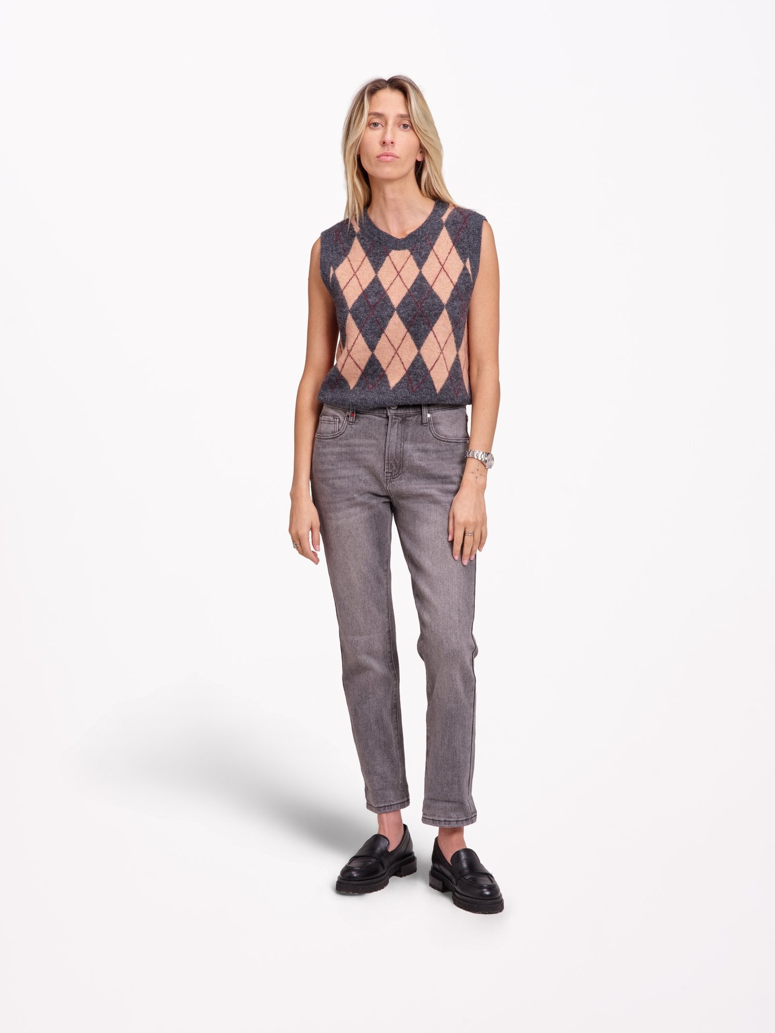 PATRICIA gray mom jeans