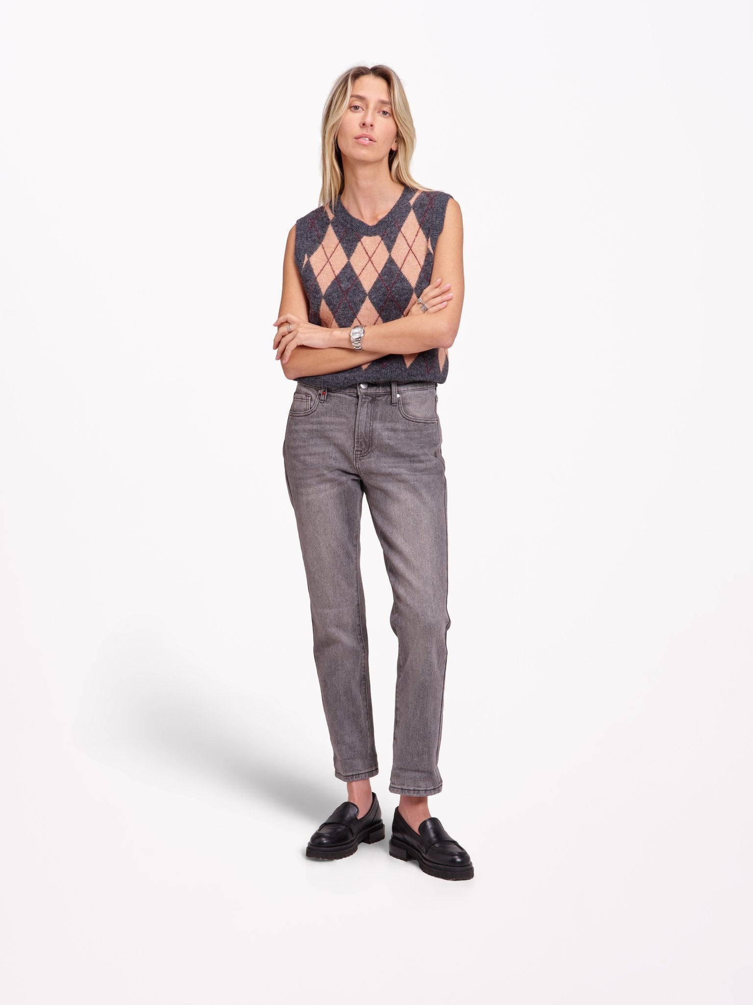 PATRICIA gray mom jeans