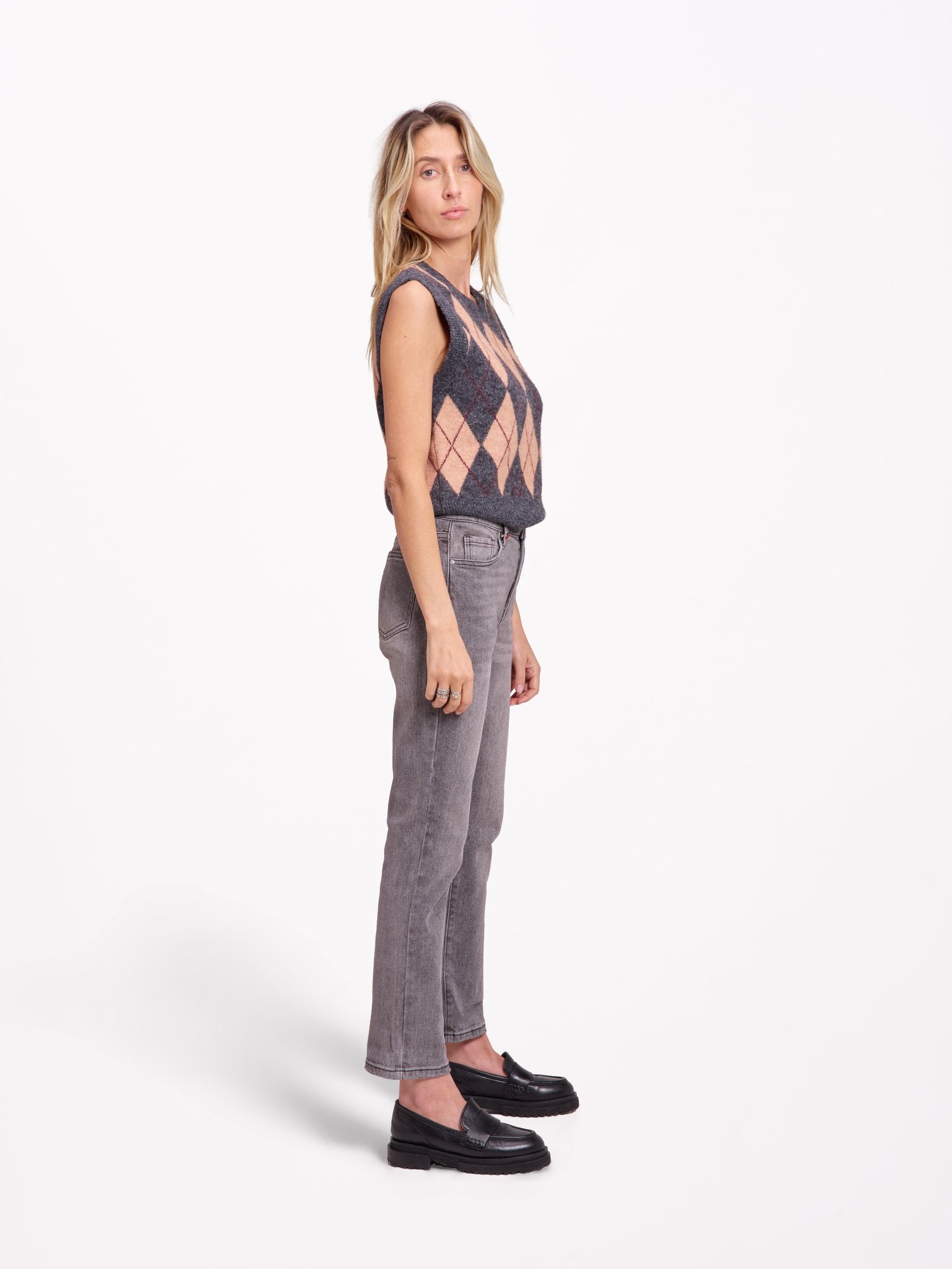 PATRICIA gray mom jeans