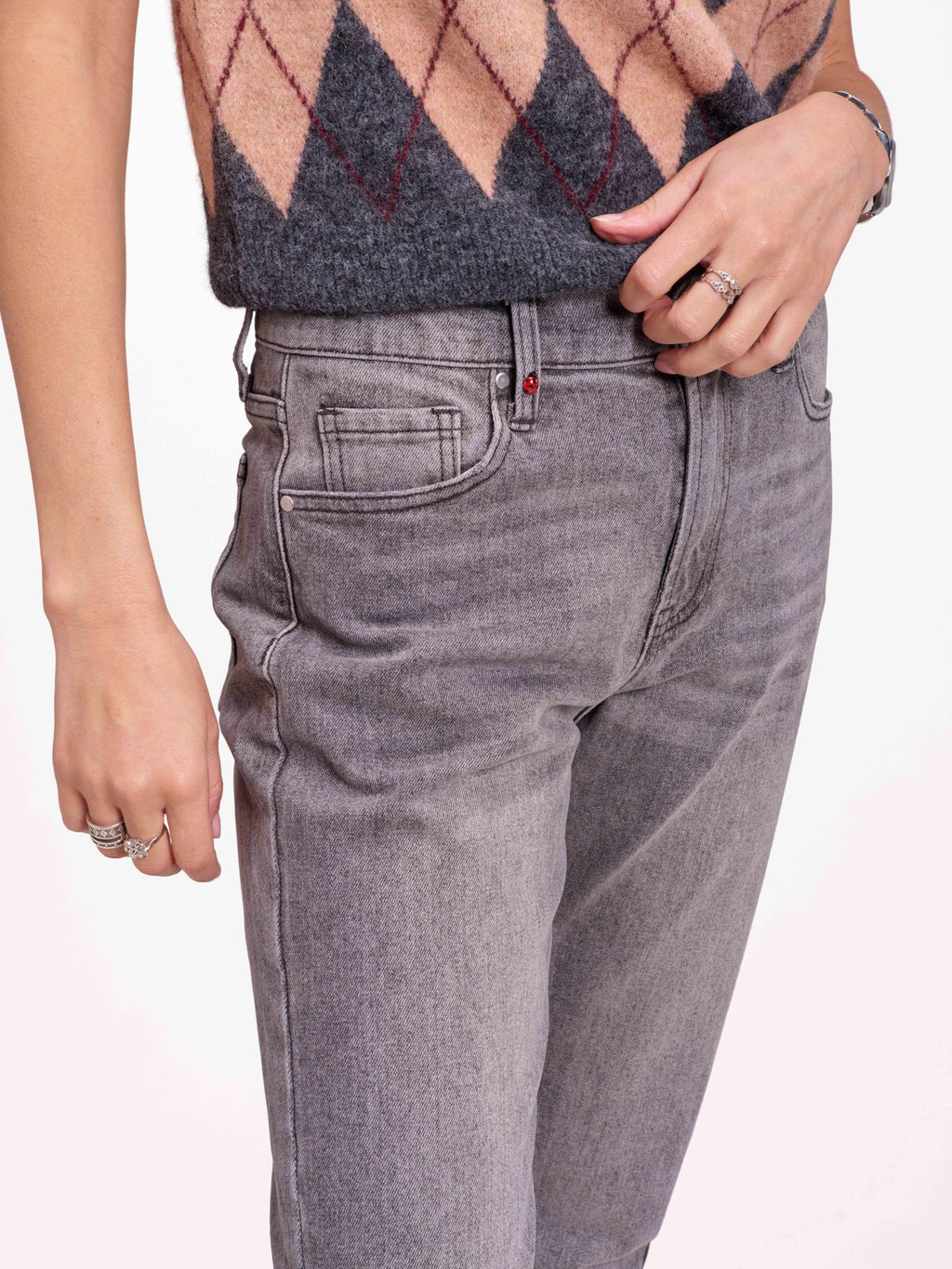 Jean mom gris PATRICIA