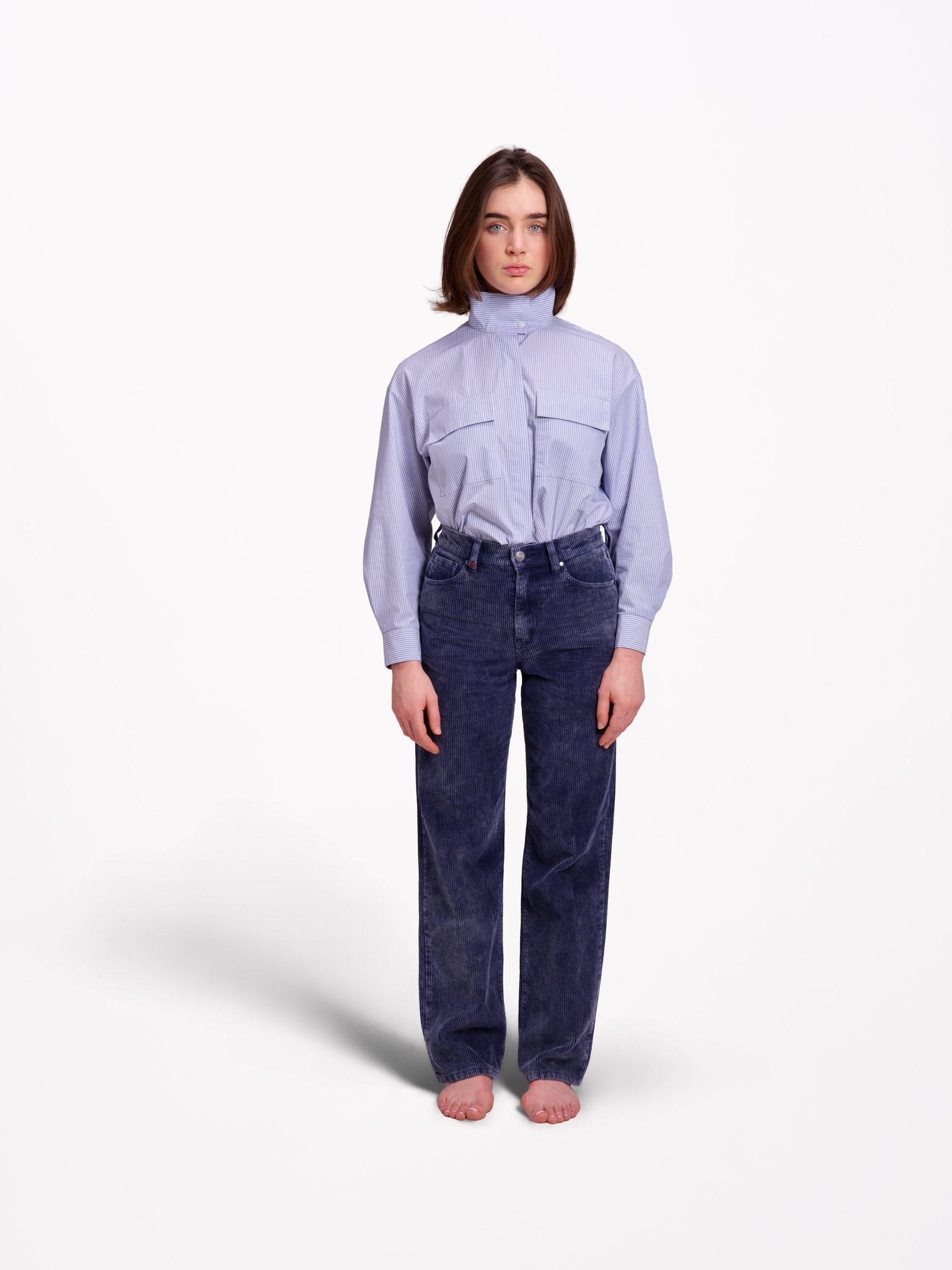Pantalon straight en velours POLA