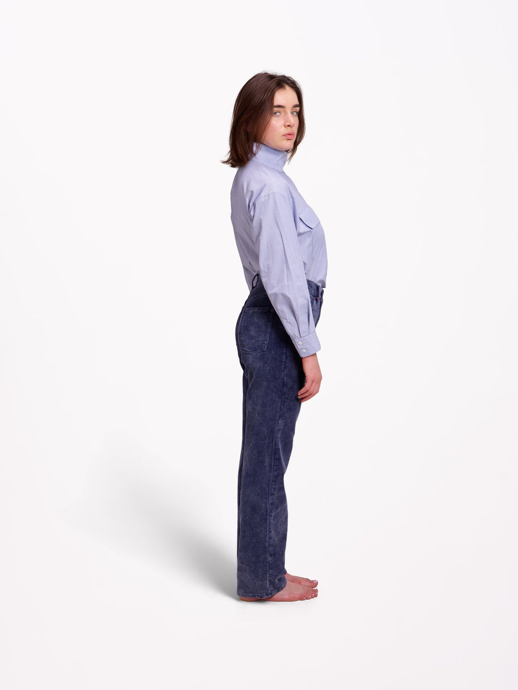 Pantalon straight en velours POLA