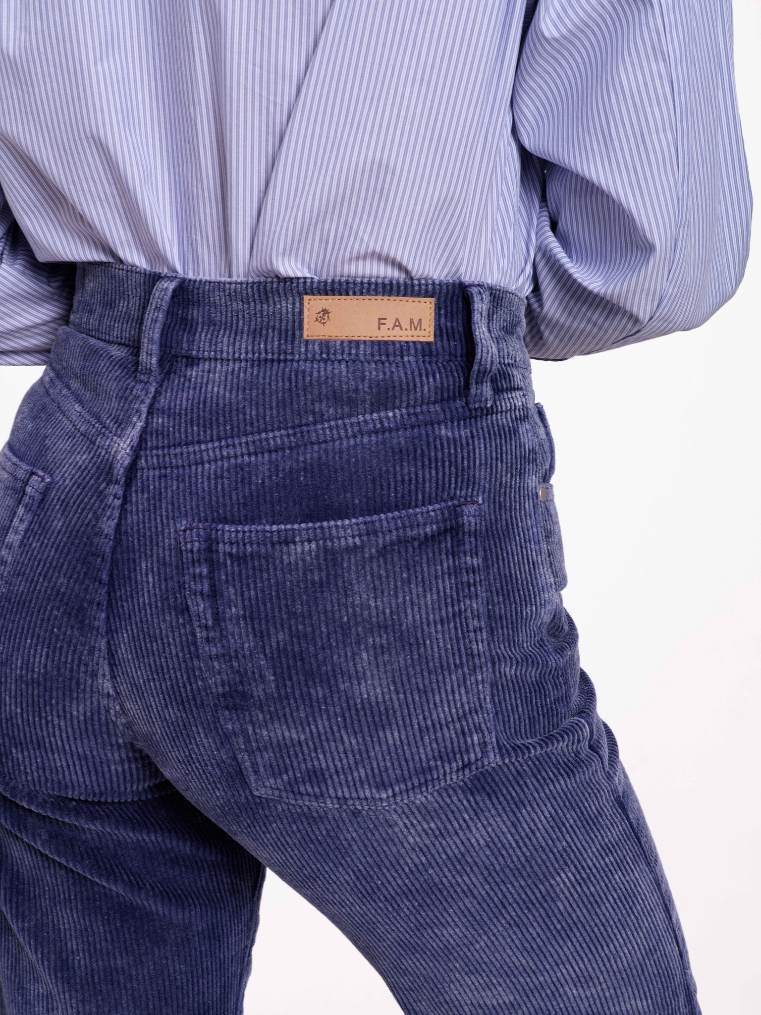 Pantalon straight en velours POLA