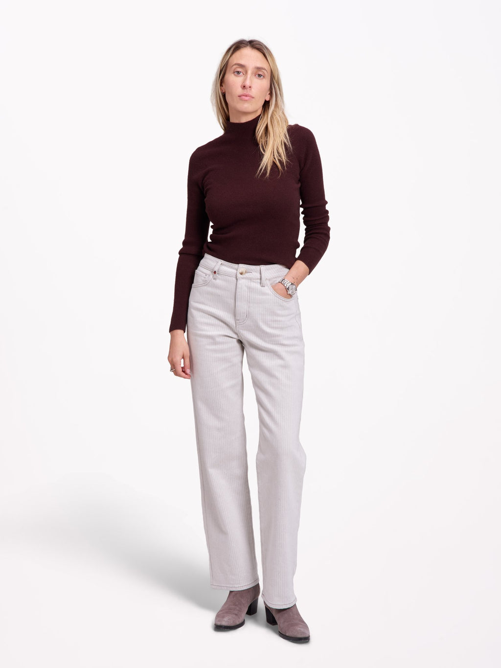 Jean droit POLA STRIPE