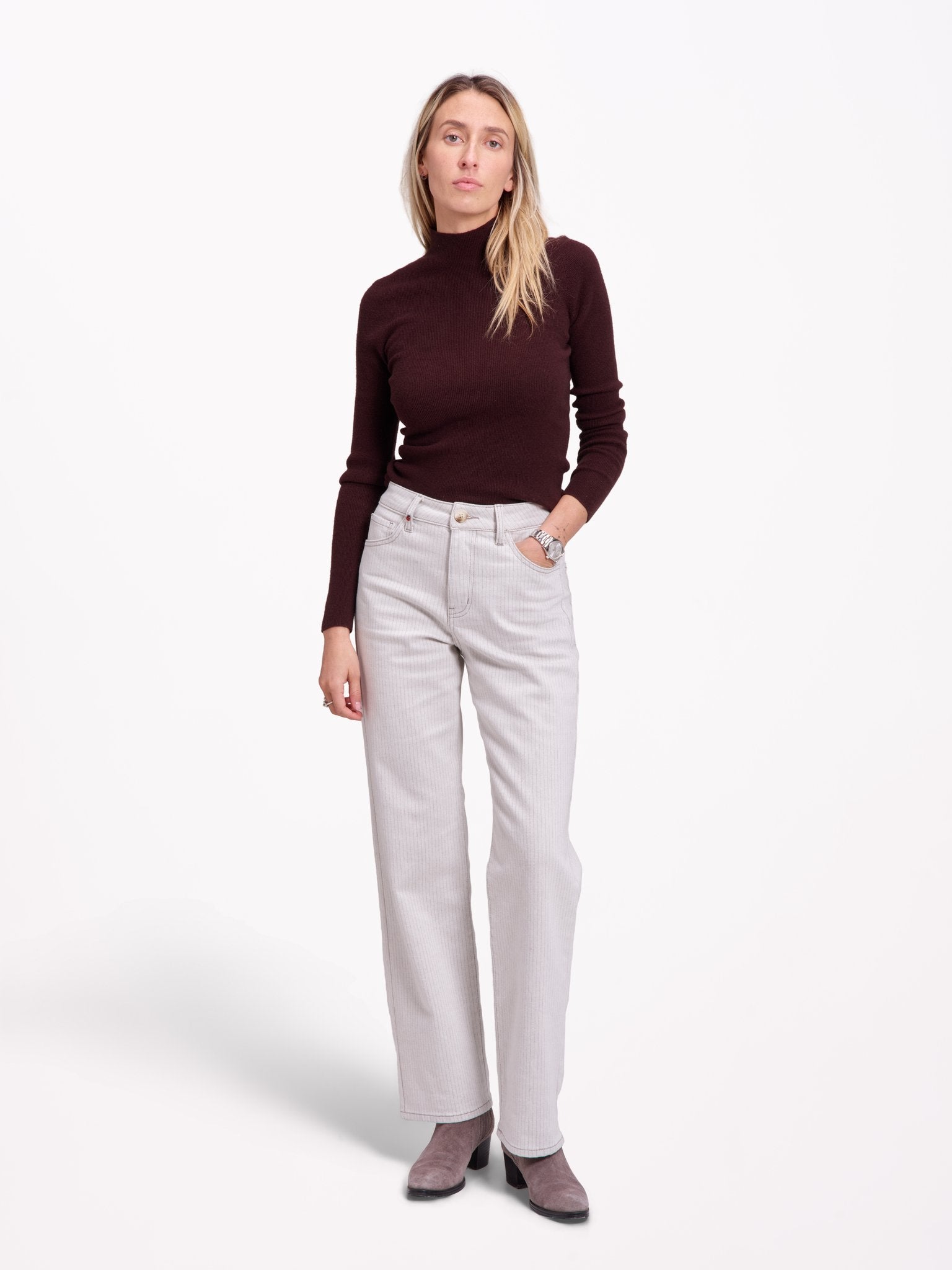 Jean droit POLA STRIPE