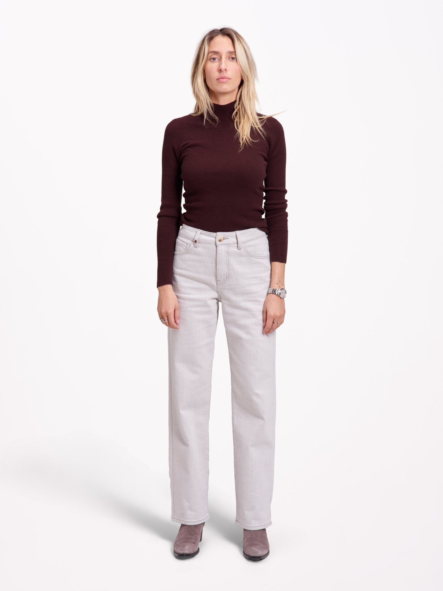 Jean droit POLA STRIPE