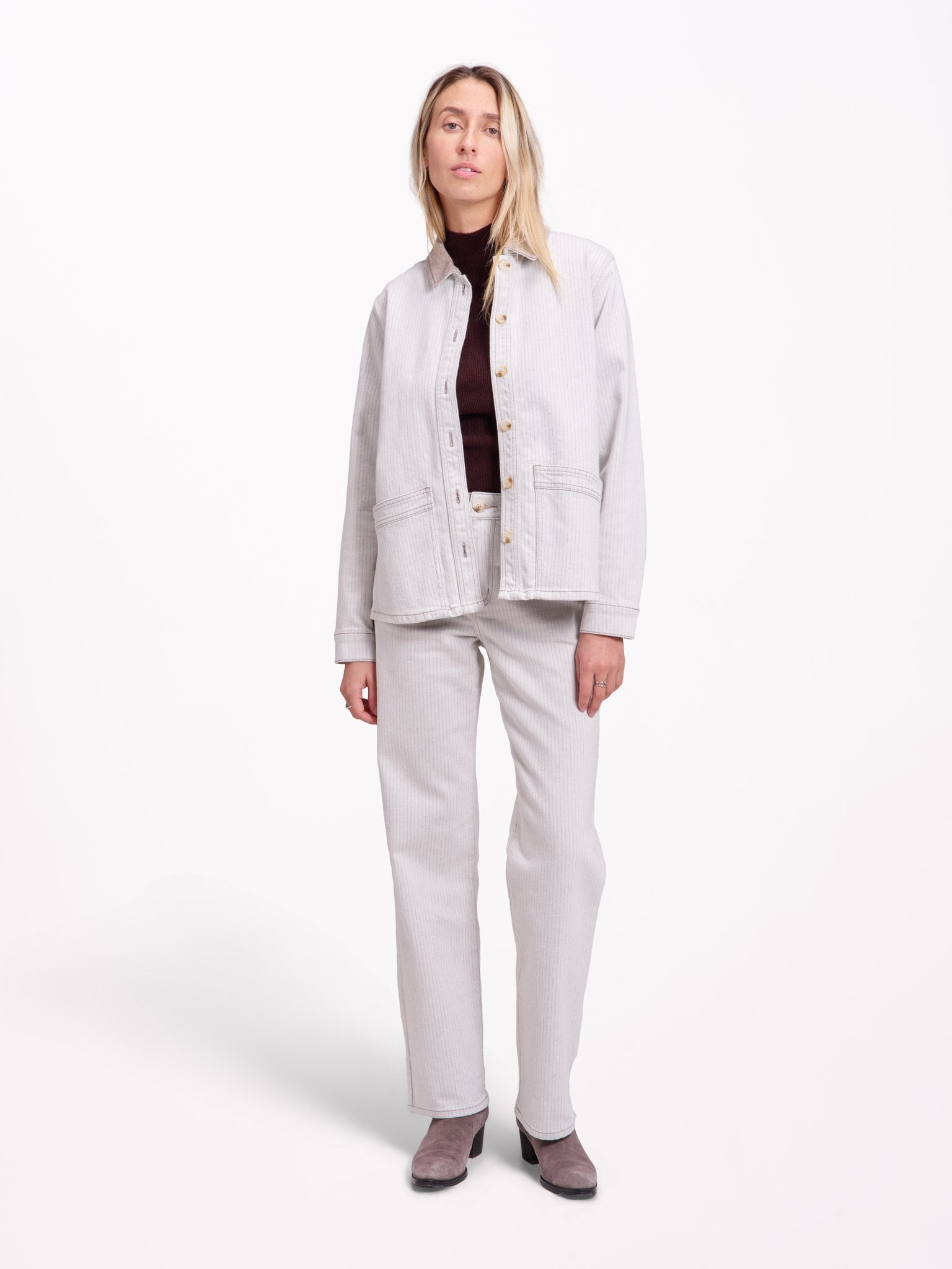 Veste en jeans avec padding VIVIAN STRIPE