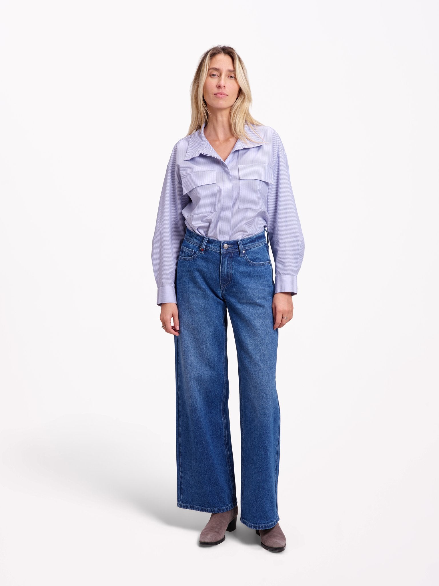 Jean taille basse large LORA