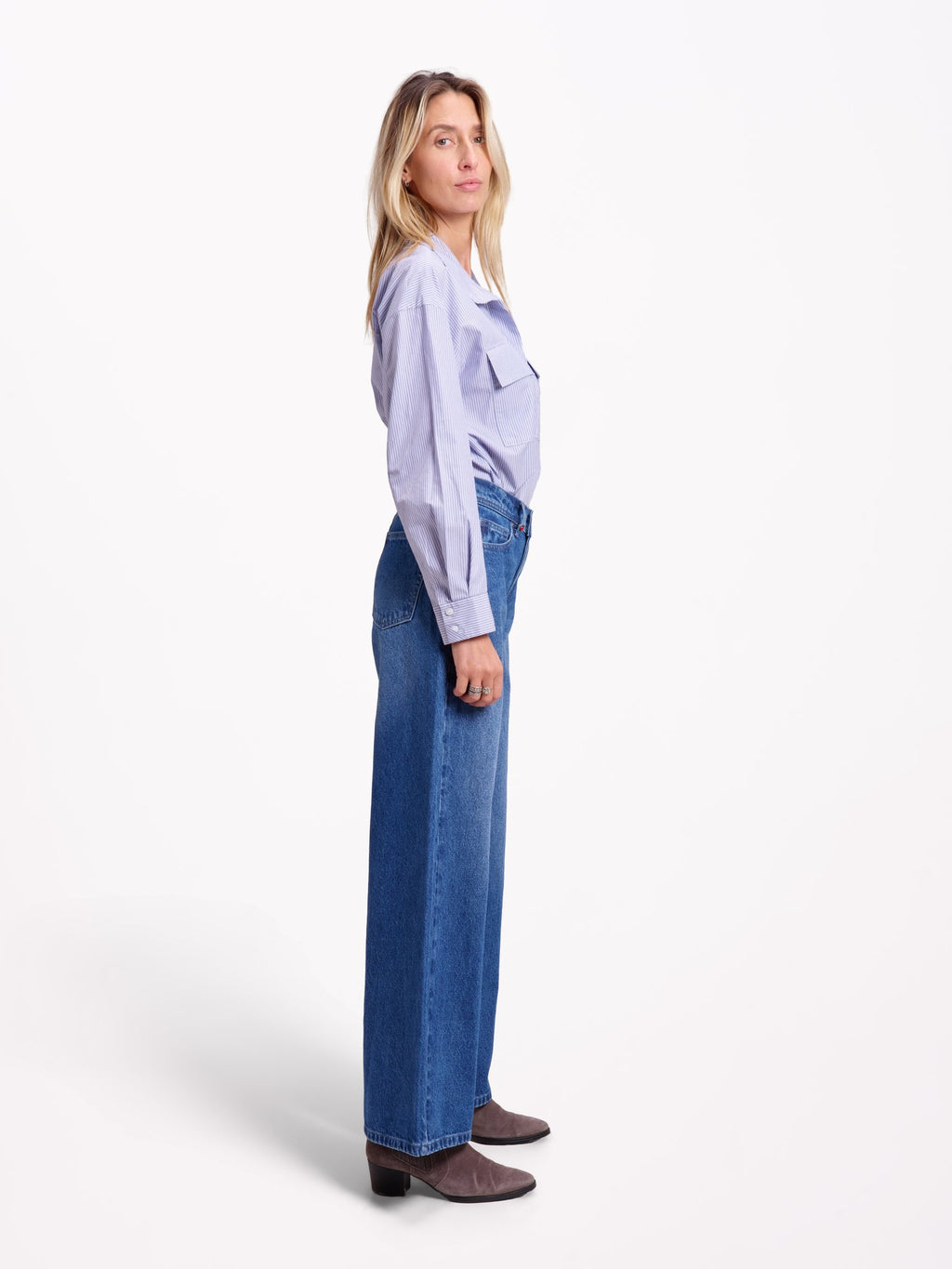 Jean taille basse large LORA