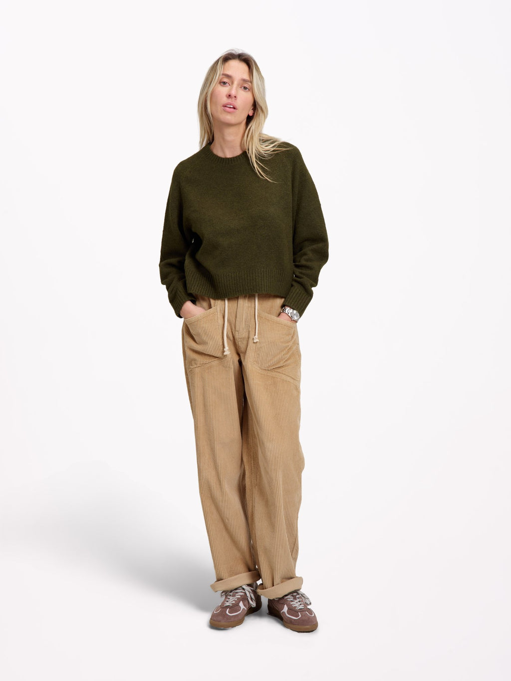 Pantalon baggy ample velours côtelé LORY