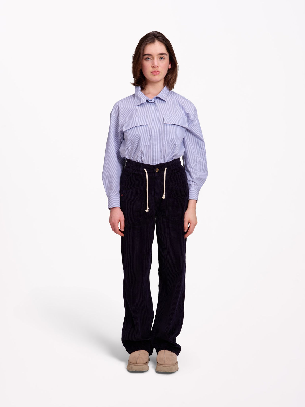 Pantalon baggy ample velours côtelé LORY