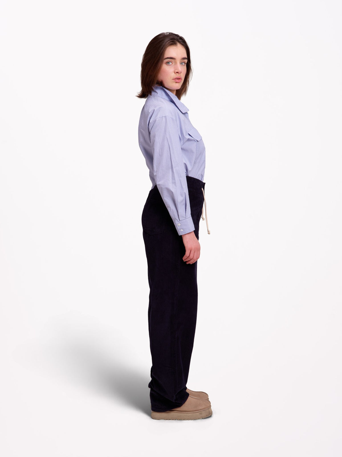 Pantalon baggy ample velours côtelé LORY