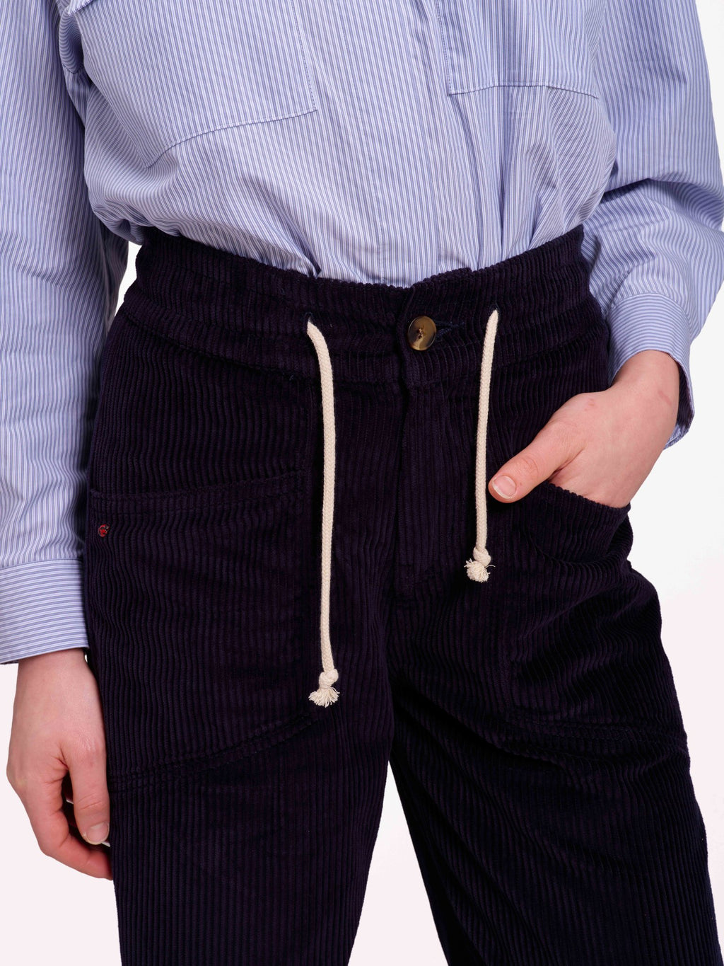 Pantalon baggy ample velours côtelé LORY