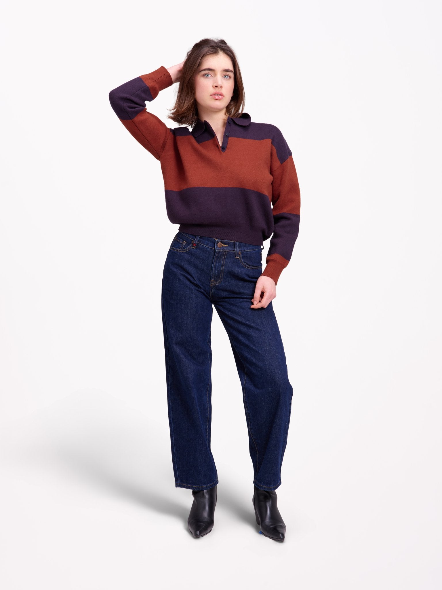 Baggy LENA indigo cotton jeans
