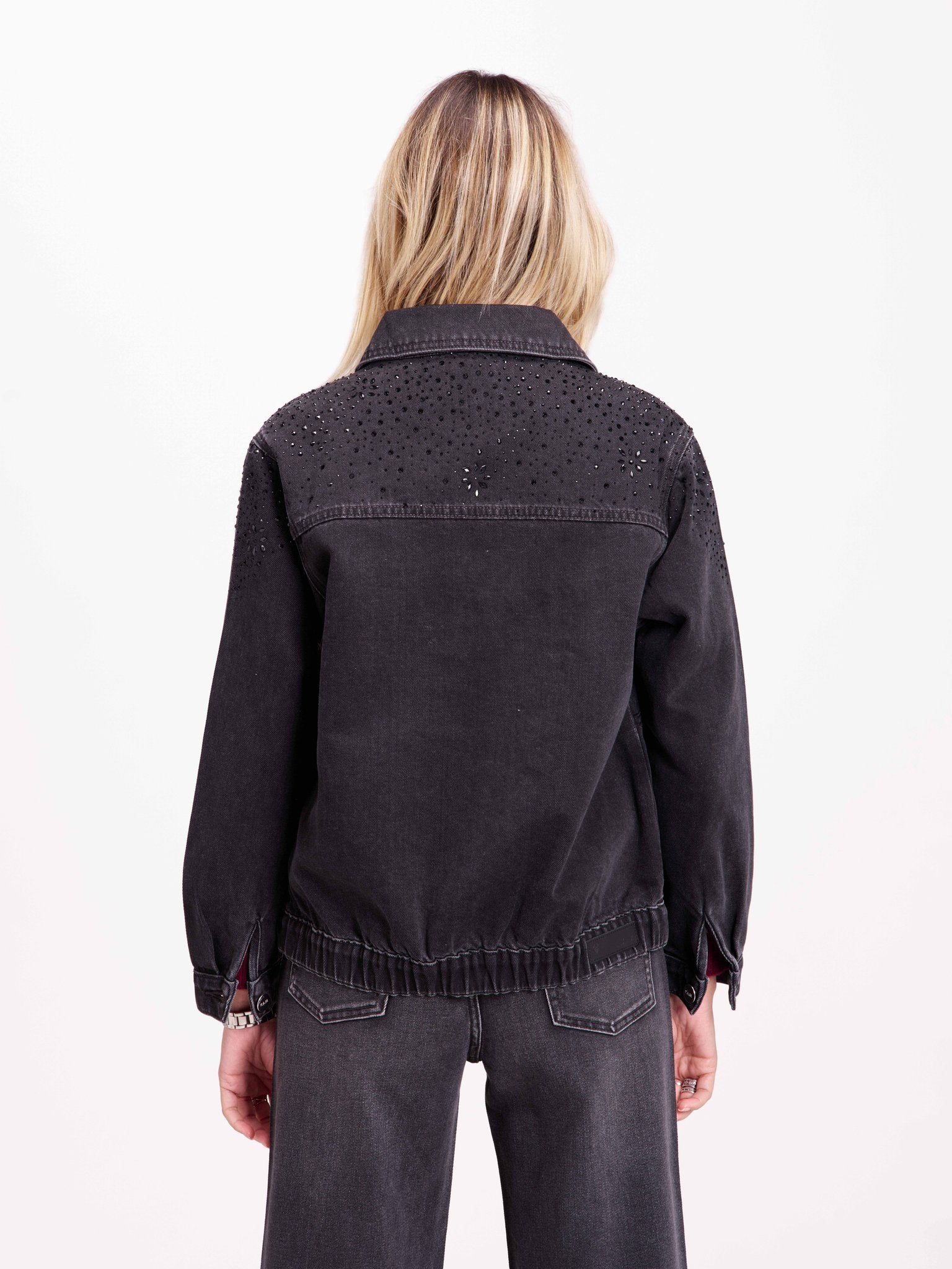 Veste en jean VANNY STRASS
