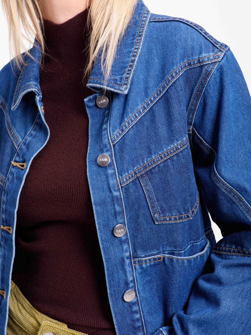 Veste en jean VANNY PATCHWORK