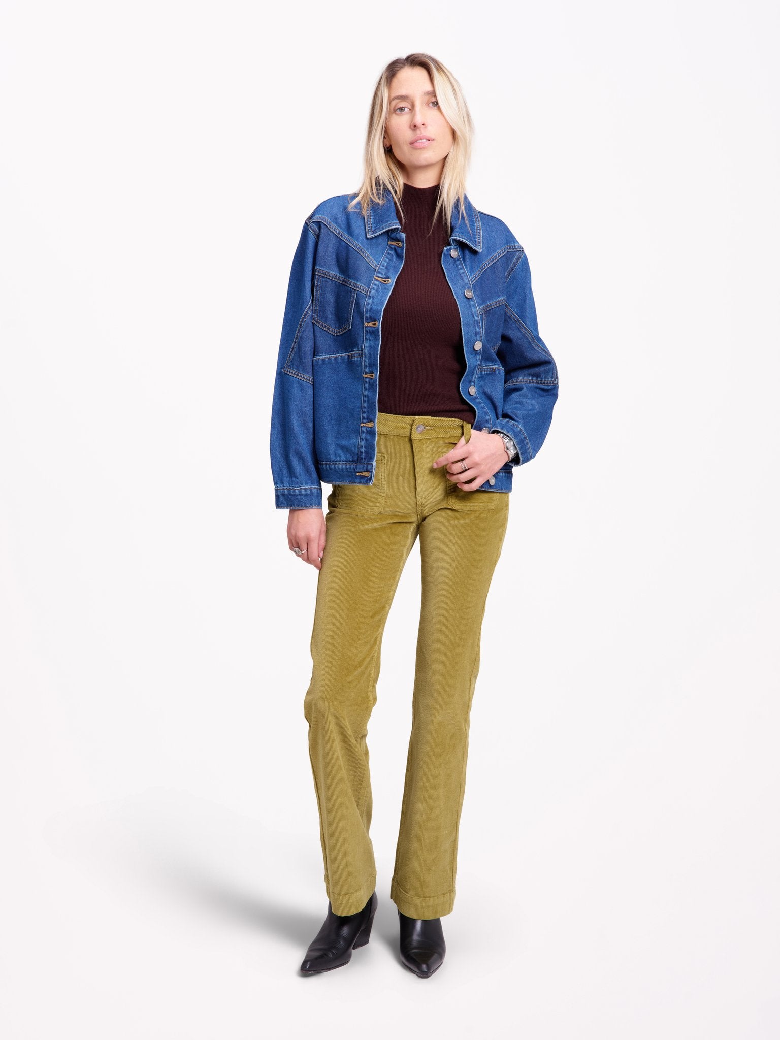 Veste en jean VANNY PATCHWORK