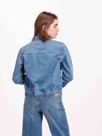 Veste en jean VANNY STRASS