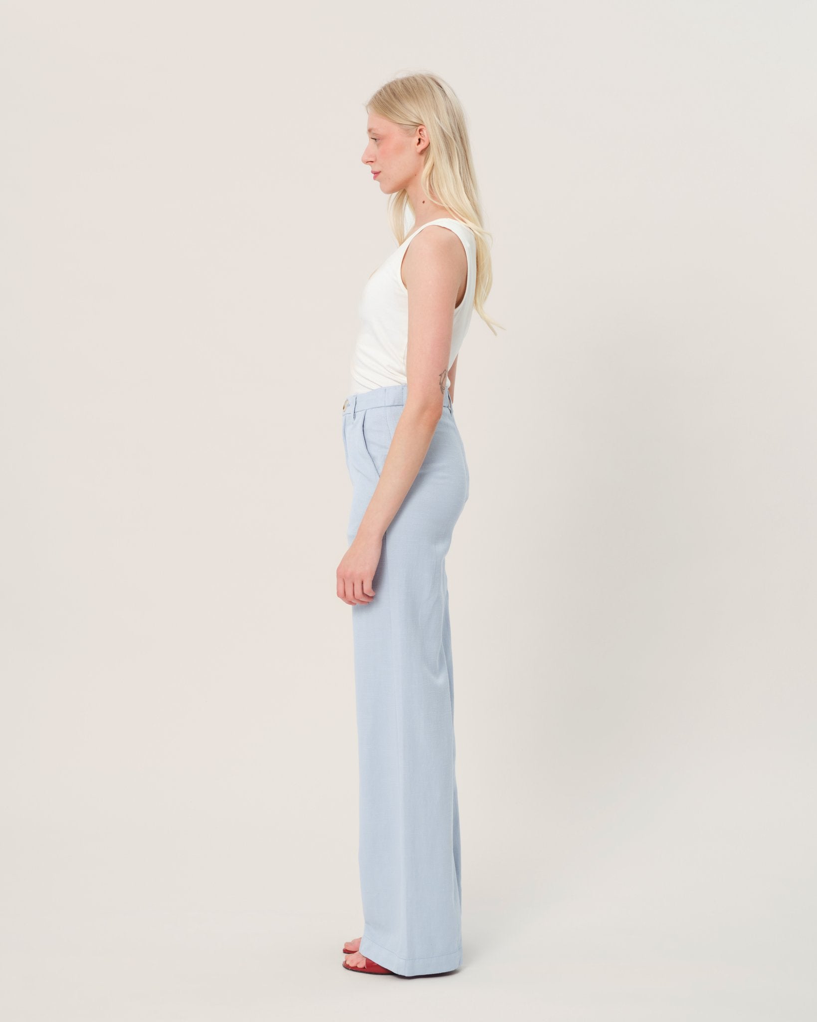 Pantalon évasé avec poches italiennes FRANCINE