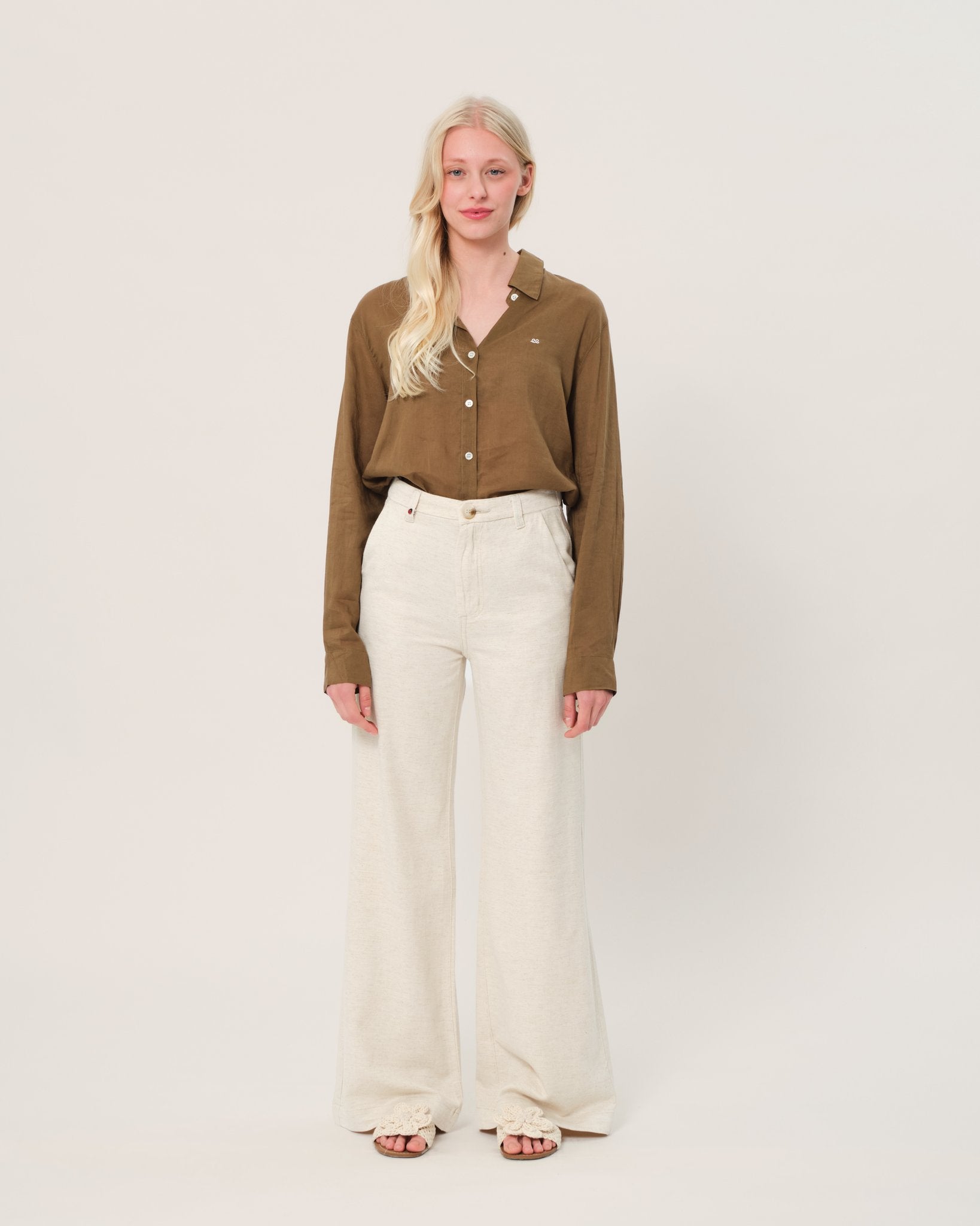 Pantalon évasé avec poches italiennes FRANCINE