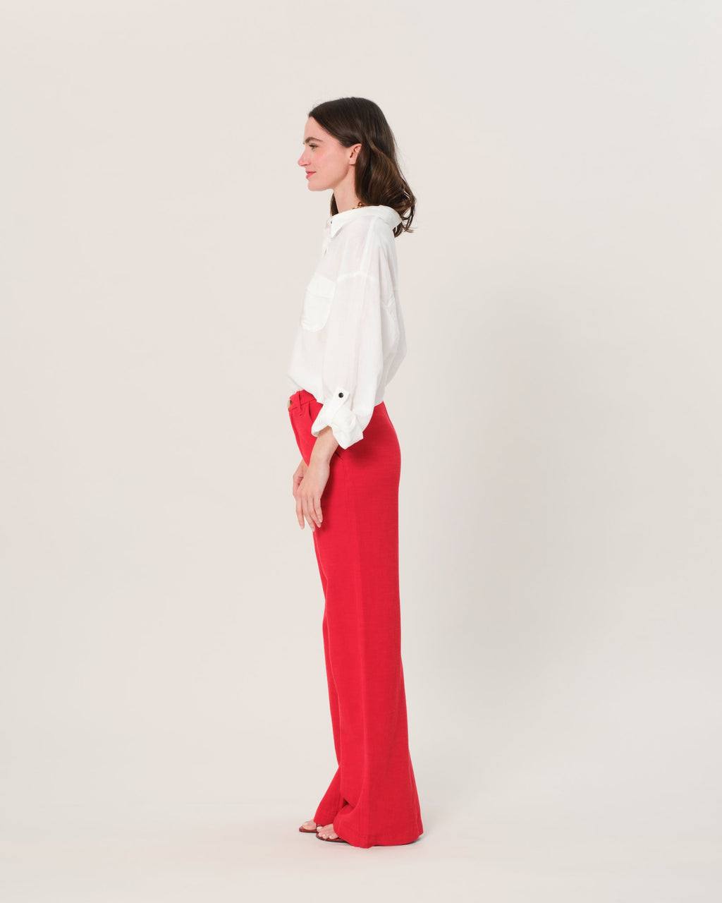 Pantalon évasé avec poches italiennes FRANCINE