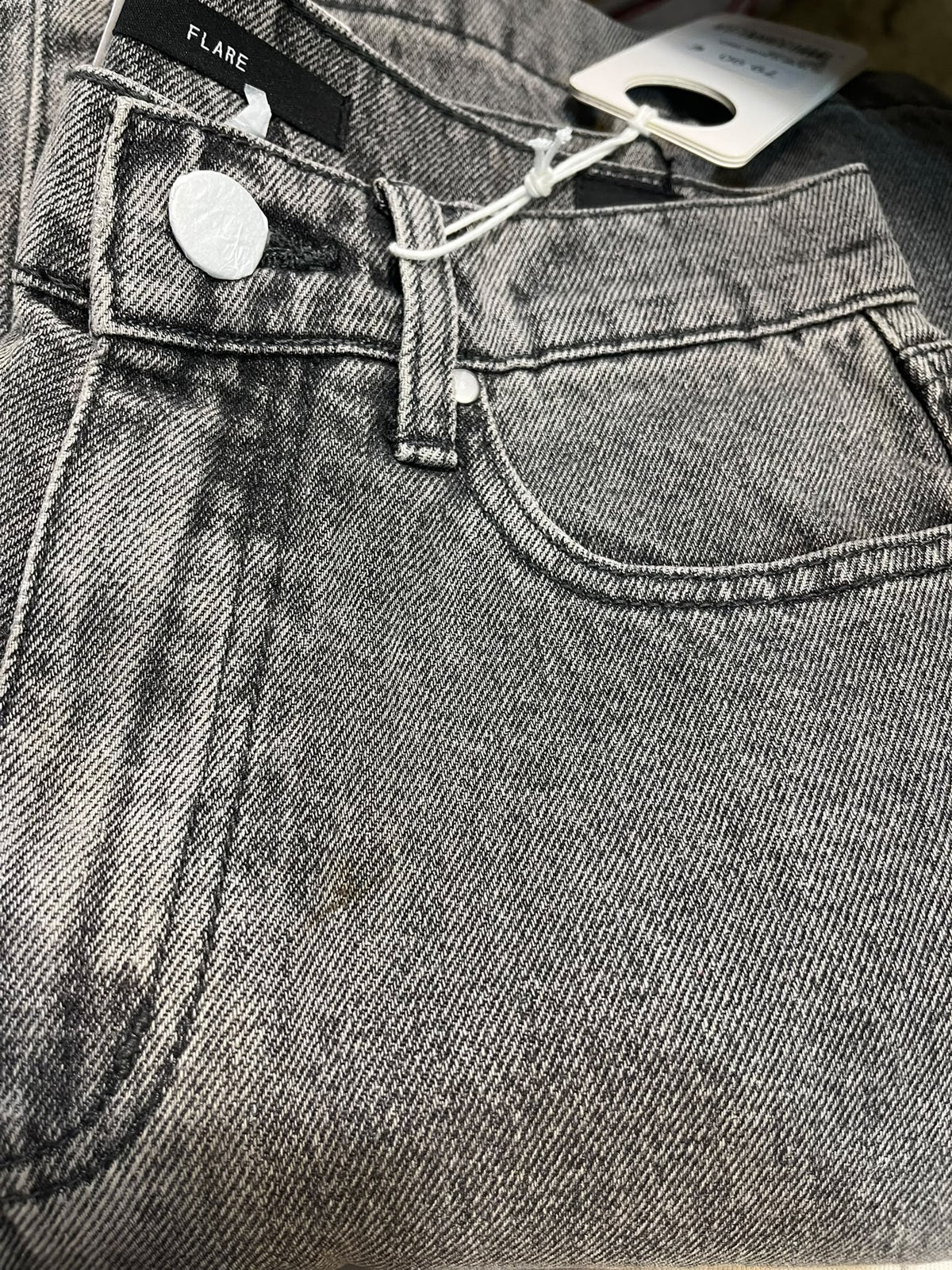 Jean large taille haute FLEURE GREY M - Seconde vie