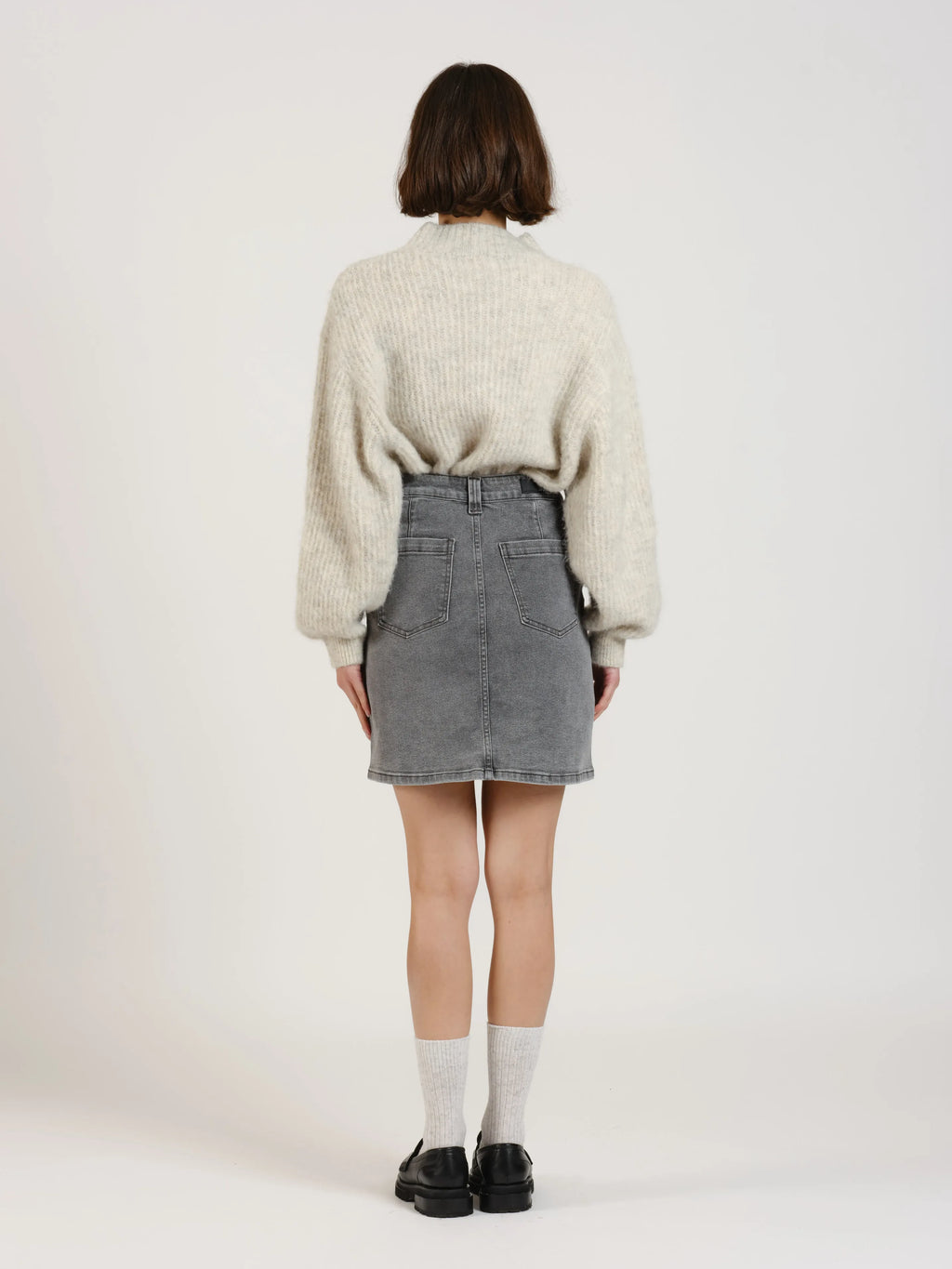 AGNES denim skirt with side pockets