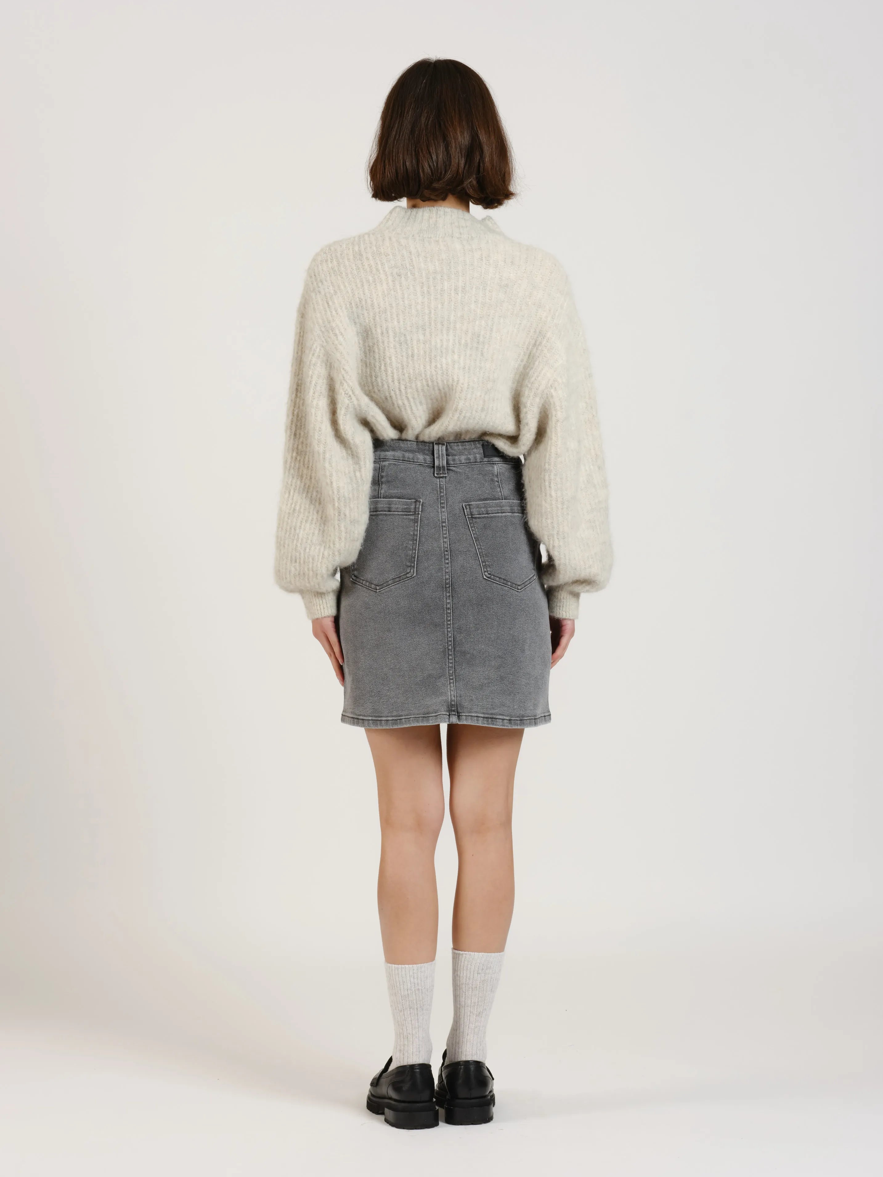 Jupe en denim avec poches latérale AGNES