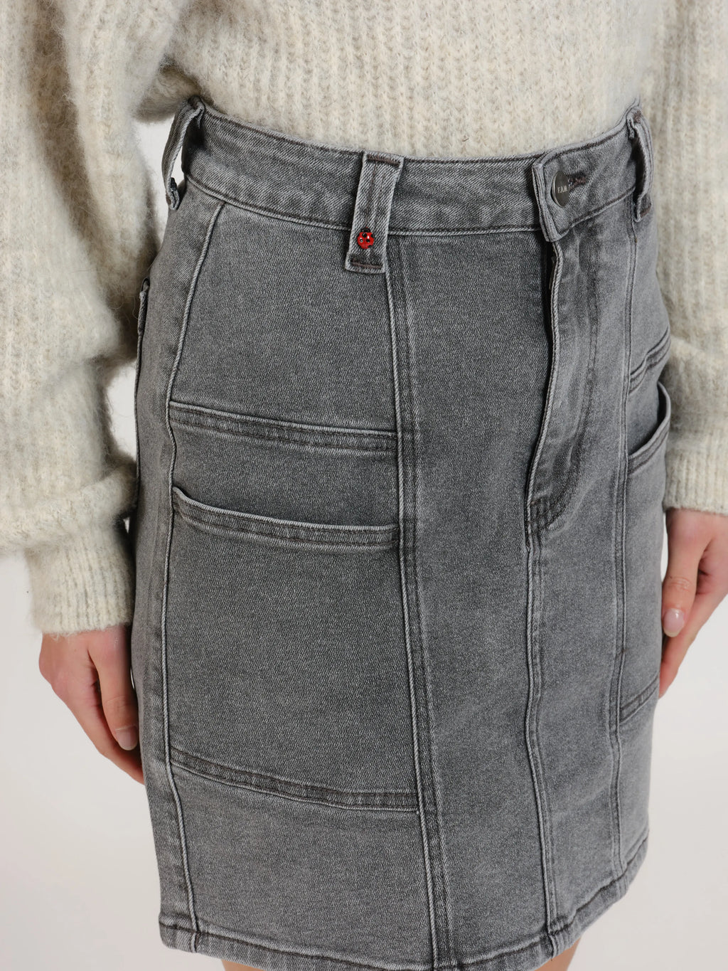 AGNES denim skirt with side pockets