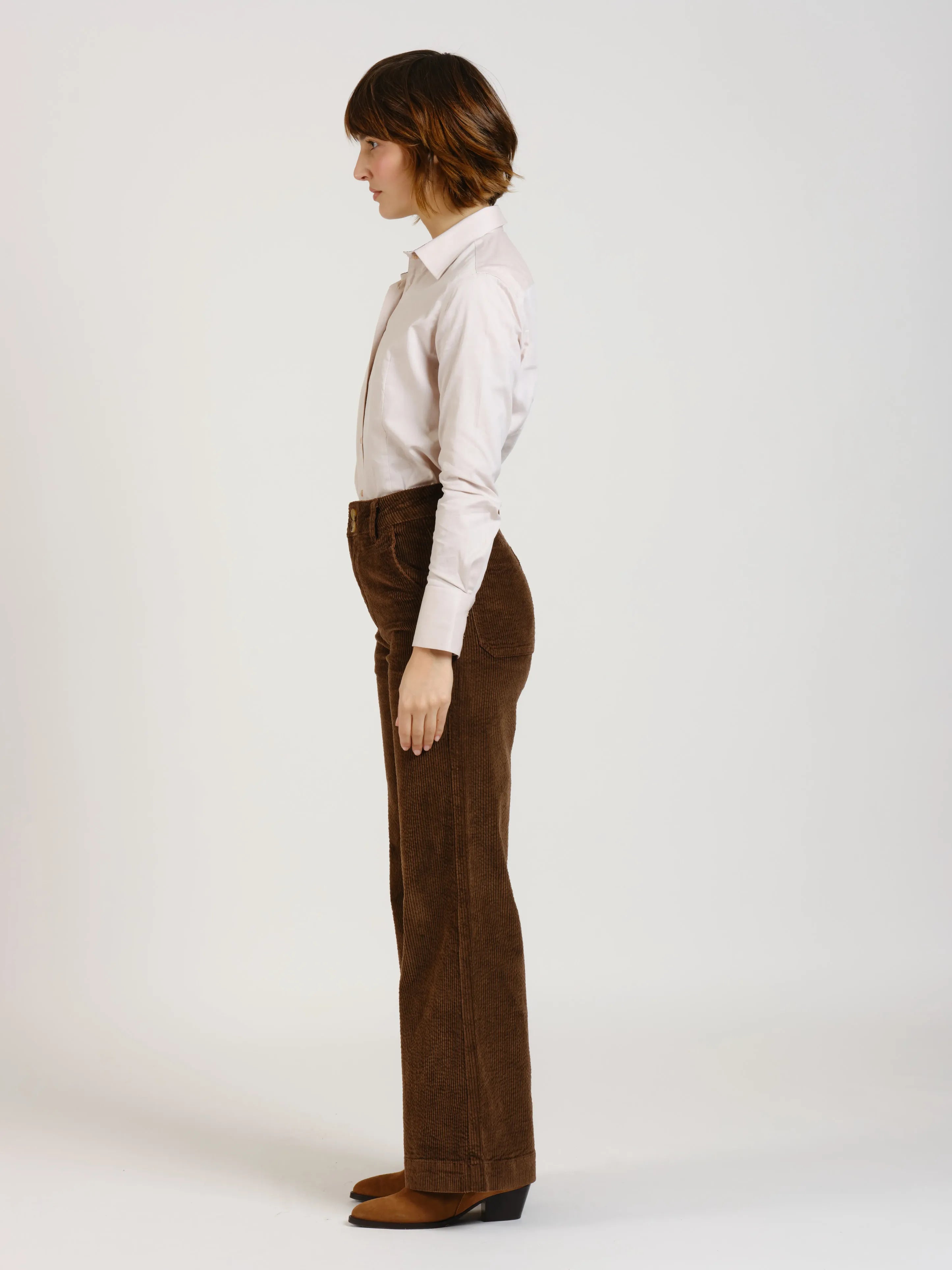 Pantalon flare en velours FAUSTINE