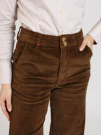 Pantalon flare en velours FAUSTINE