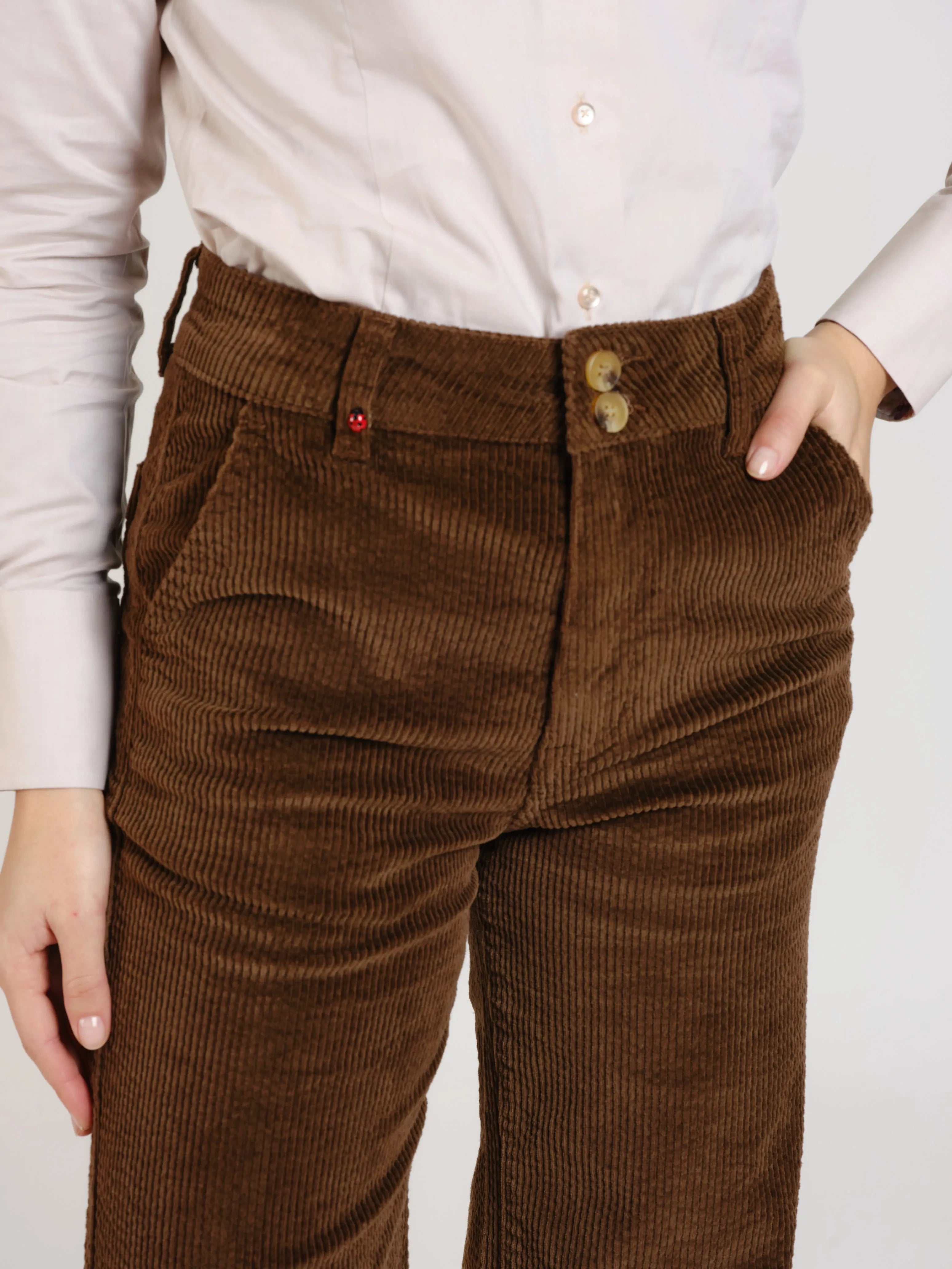 Pantalon flare en velours FAUSTINE