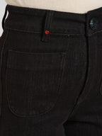 Jean évasé taille haute FAUVE