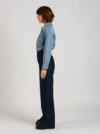Jean évasé taille haute FAUVE