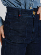 Jean évasé taille haute FAUVE