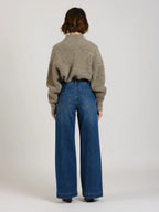Jean évasé taille haute FAUVE