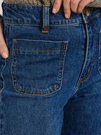Jean évasé taille haute FAUVE