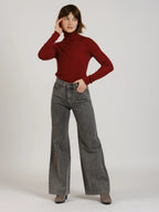 FLOWER high-waisted wide-leg jeans