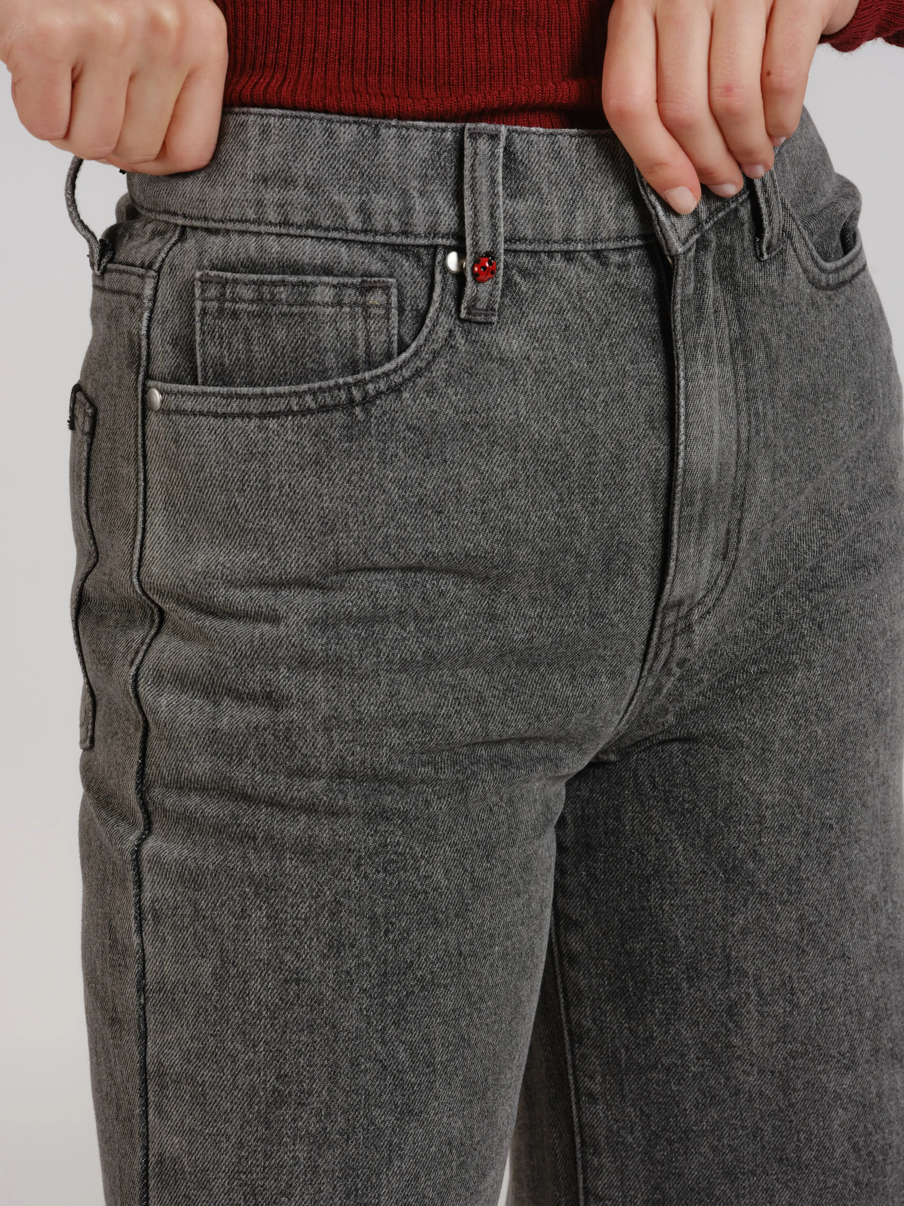 Jean large taille haute FLEURE