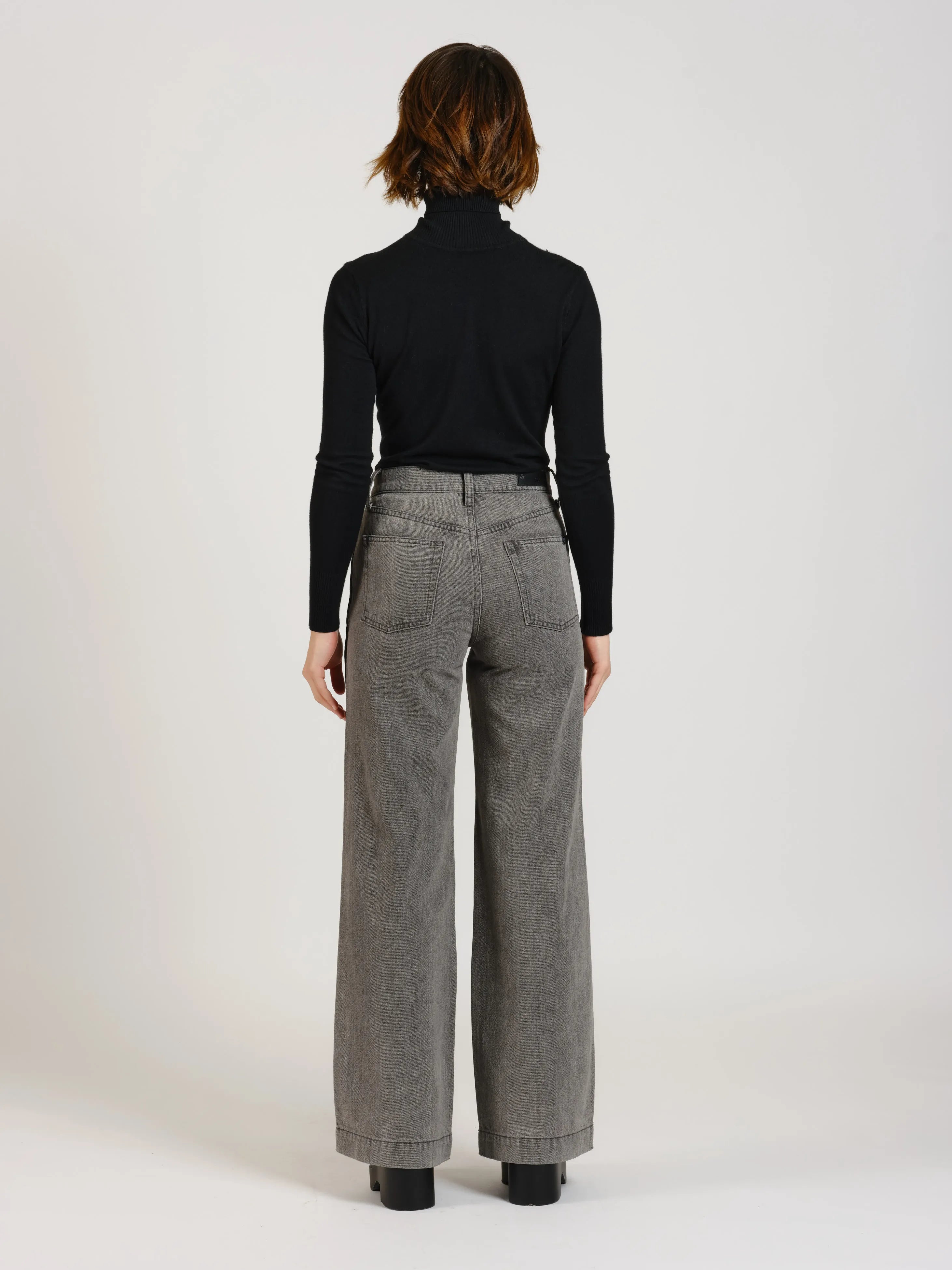 FLOWER high-waisted wide-leg jeans