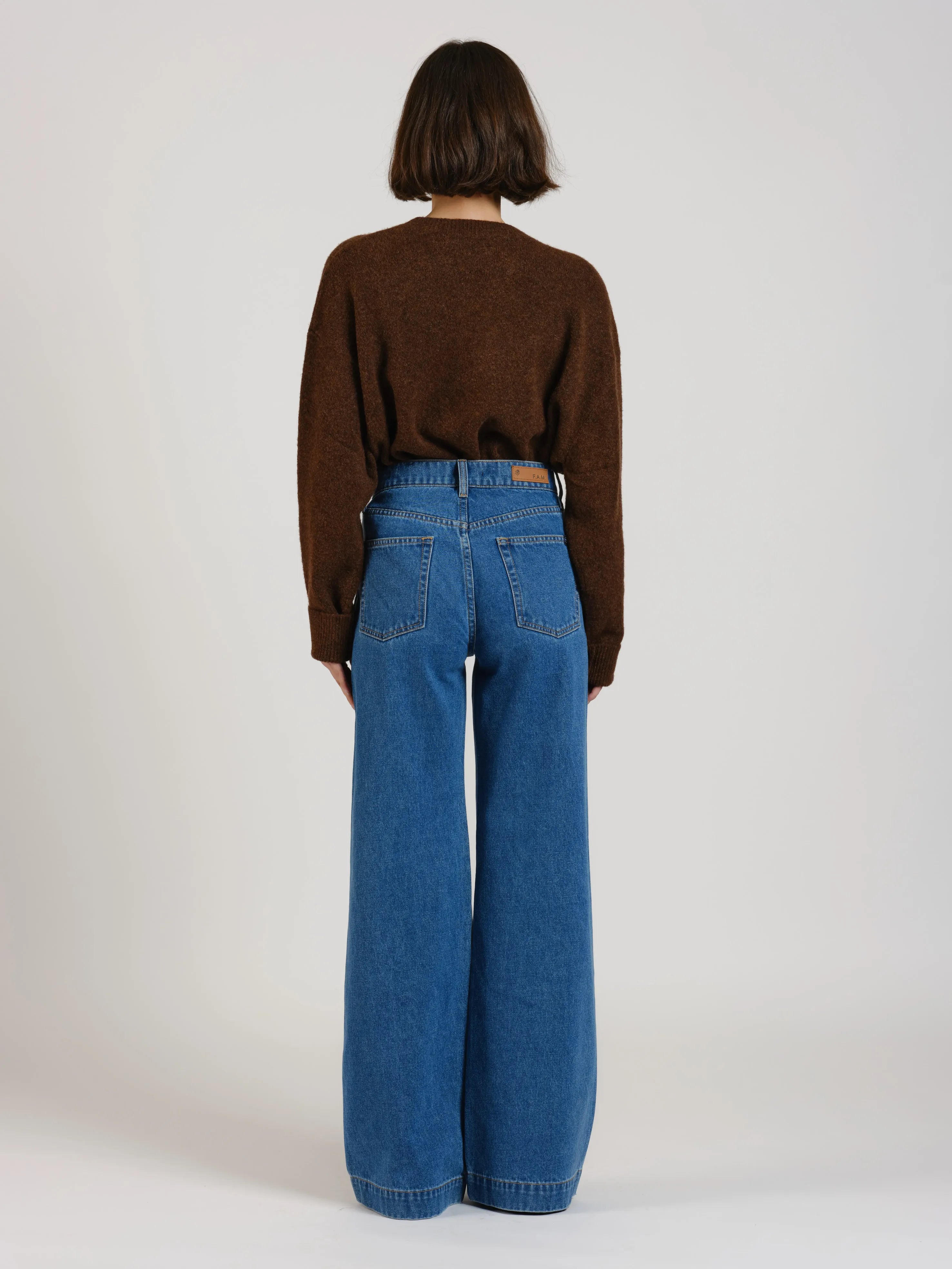 FLOWER high-waisted wide-leg jeans