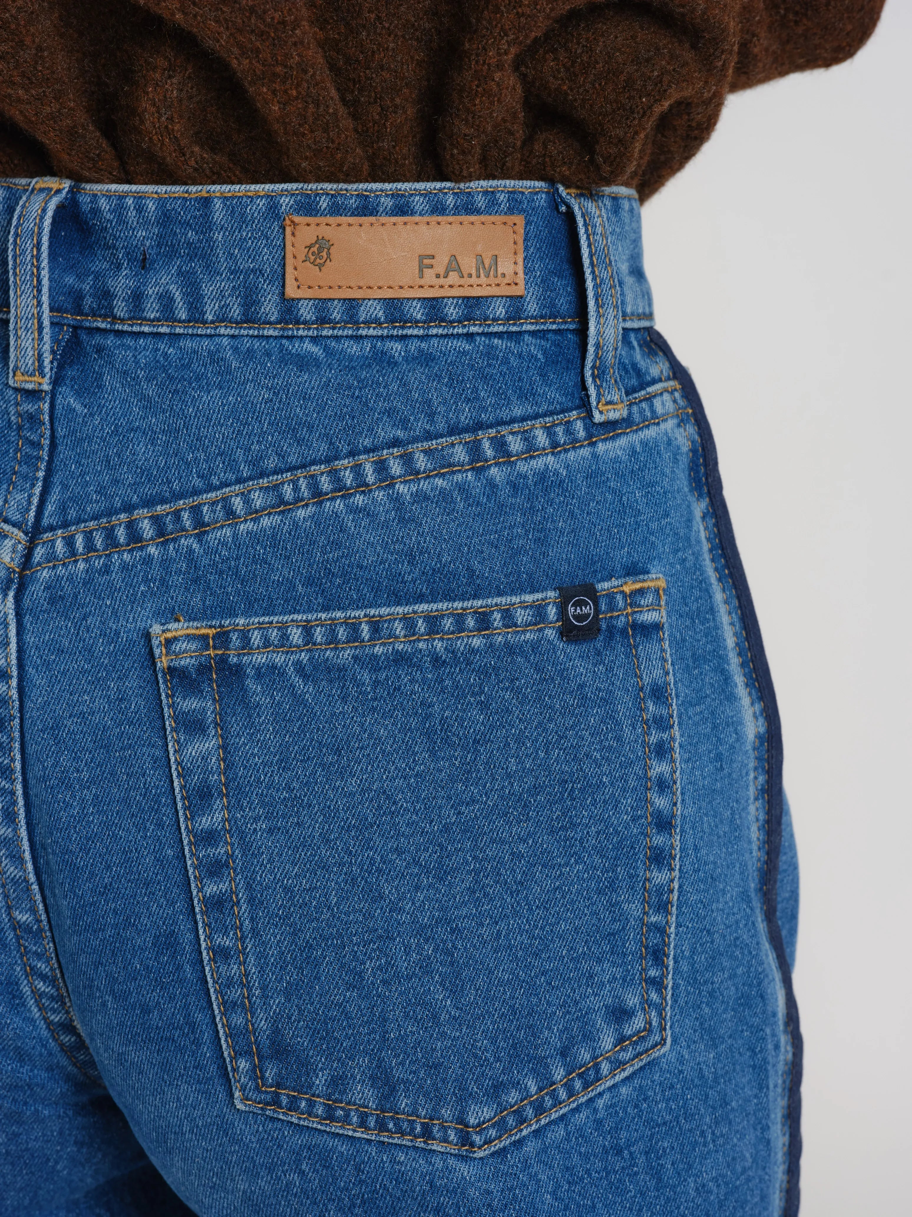 FLOWER high-waisted wide-leg jeans