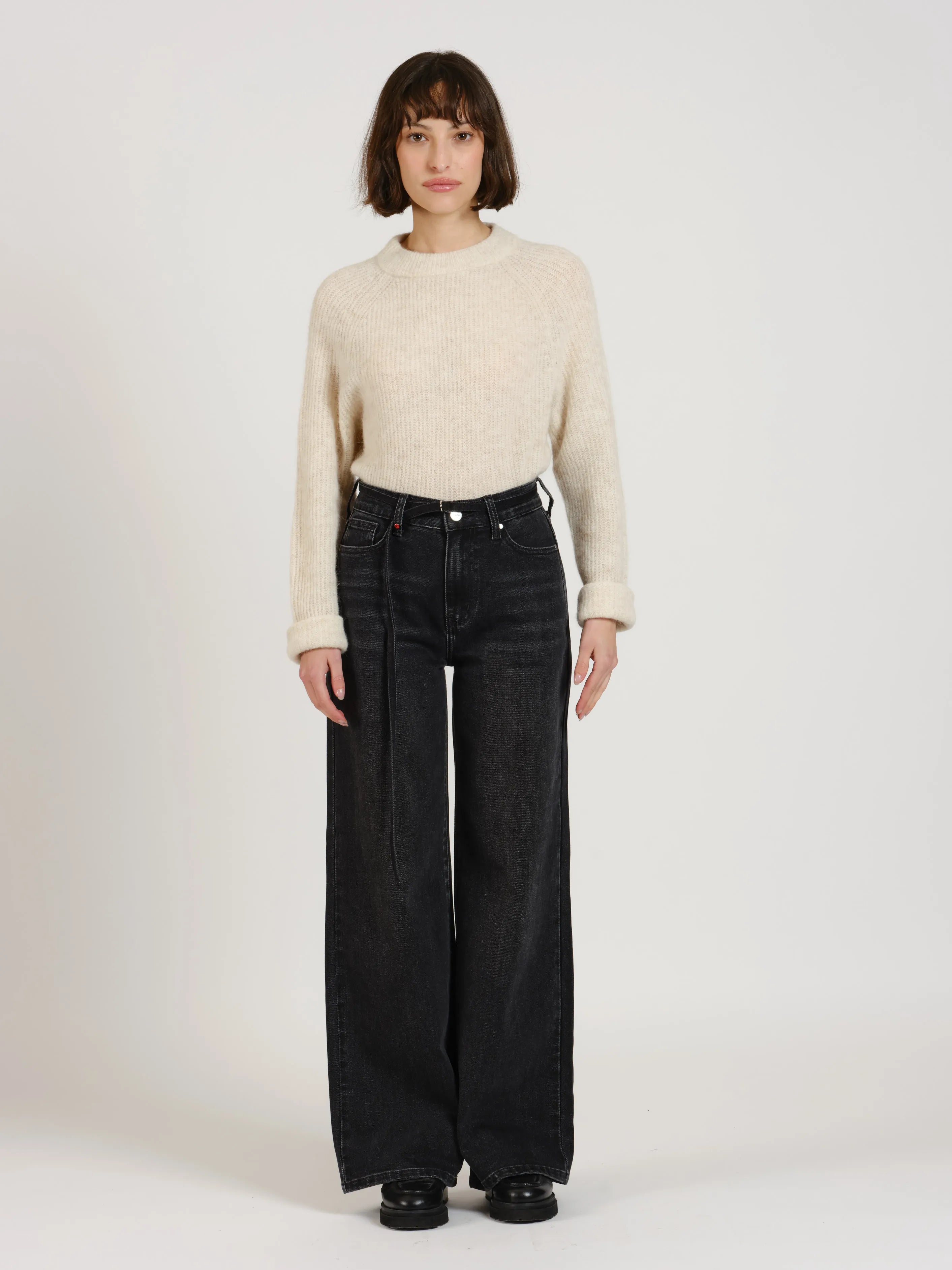 Jean large taille haute FLORA