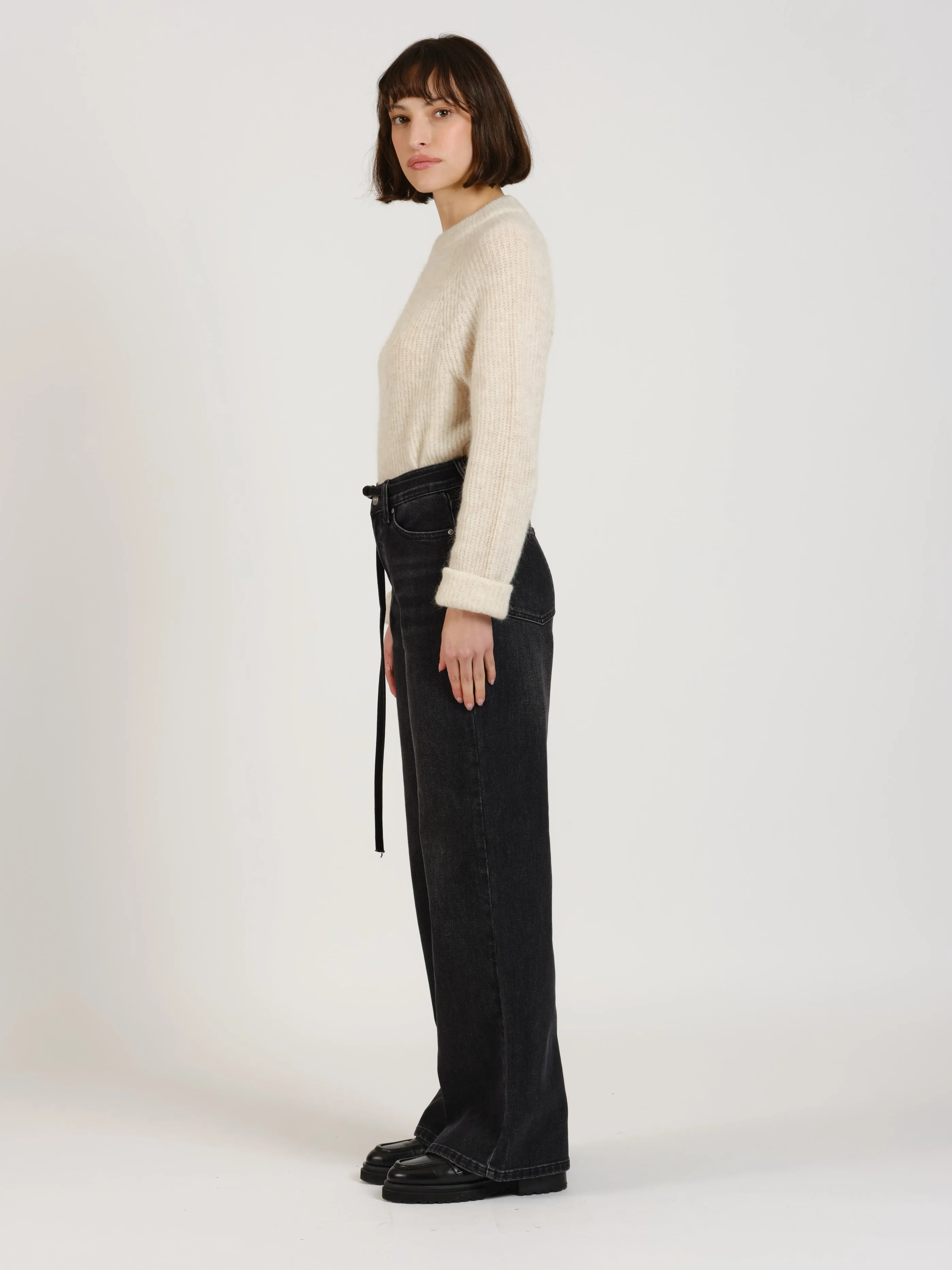 Jean large taille haute FLORA